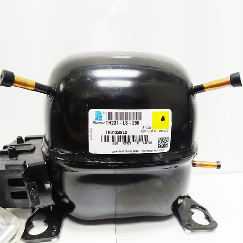 Imagen 2 de 5 de Compresor Tecumseh 1/5 Hp Baja 600 Btu/h R-134z 110v 60 Hz