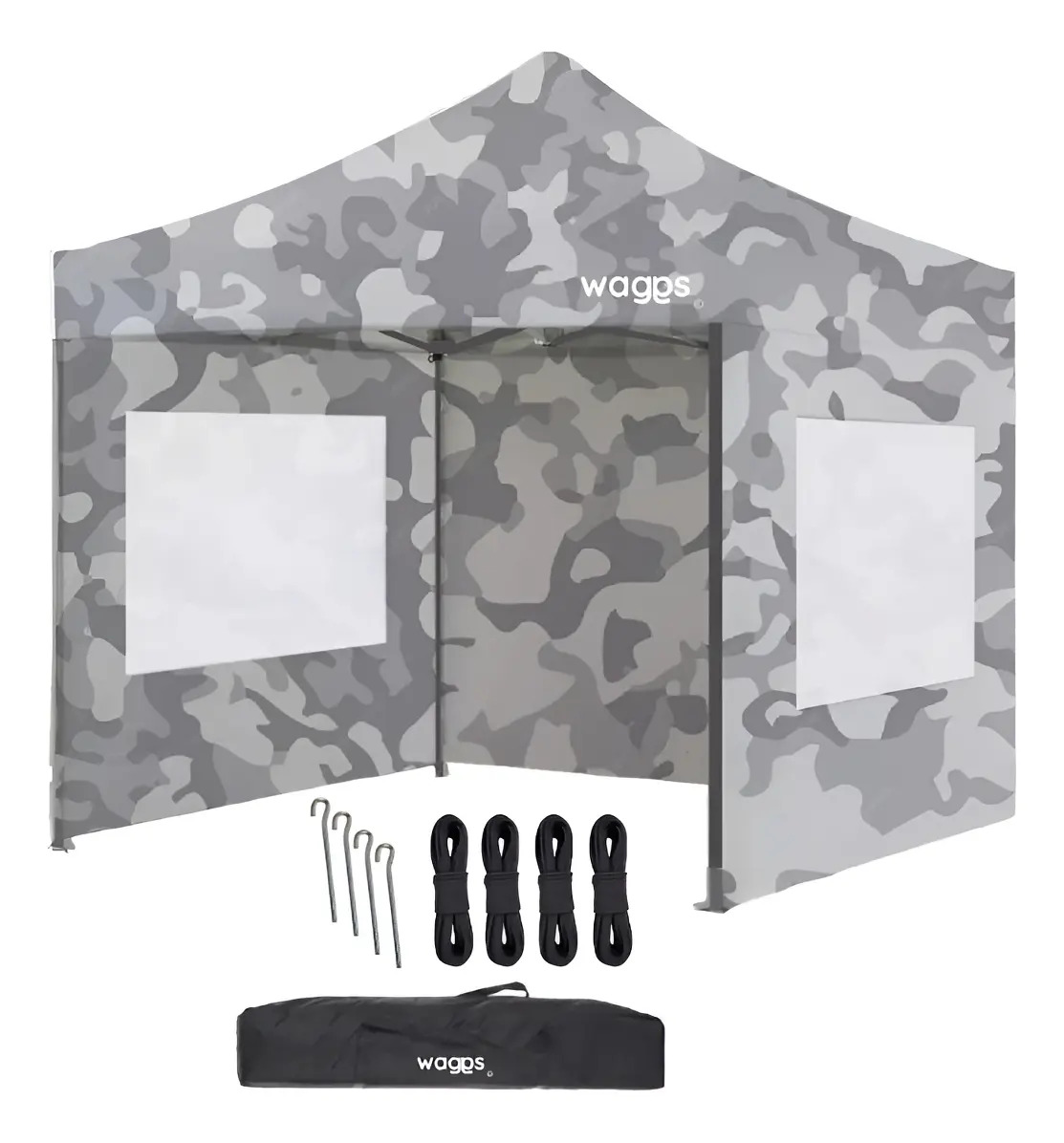 Gazebo Plegable Camuflaje Gris Waggs Gzbo03 3x3 Camuflaje