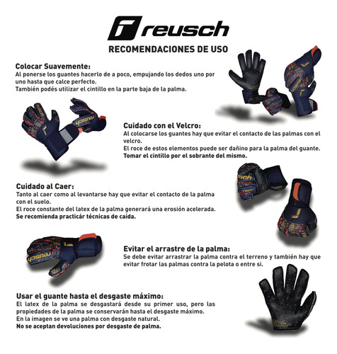 Guantes De Arquero Fastgrip Fusion Adulto - Reusch Negro 8