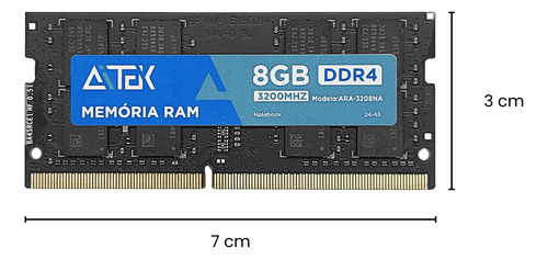 Memória Ram Para Notebook Intel E Amd 8gb Ddr4 3200mhz Aitek