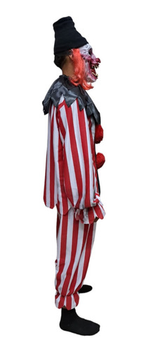 Disfraz De Payaso De Haloween Terror, Creapy Clown, Bloody, Siniestro Para Adulto