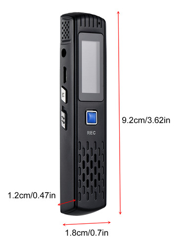 Gravador De Voz Digital De Bolso Pequeno Com Embutido