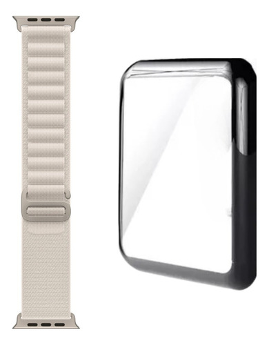 Combo Vidrio Templado Curvo + Malla Loop Para Applewatch