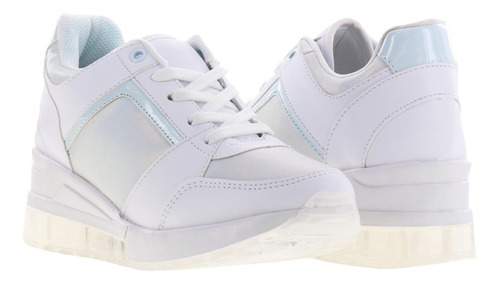 Tenis Sneaker Para Mujer Clásicos Plataforma Color Blanco  