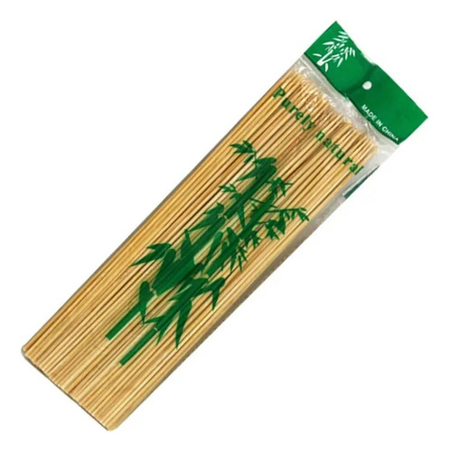 Palillos Kushi 6 Bambú Para Brochetas 15cm X 2.5mm 100 Pz Color Beige