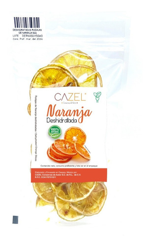 Naranja Deshidratada En Rodajas 50g Oaxaca Natural