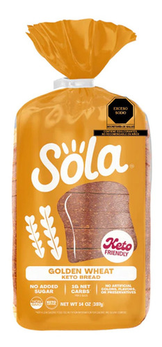 Pan Keto De Caja Sin Azúcar, Sabor Golden Wheat De Sola