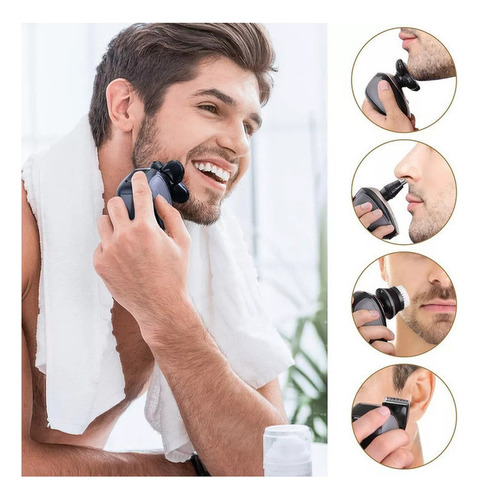 Afeitadora Eléctrica For Barba 5head In 1 4d For Hombre