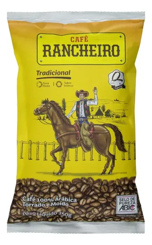 Café Torrado e Moído Tradicional Café Rancheiro Pacote 250g | MercadoLivre