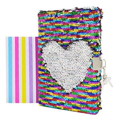 Magic Reversible Lentejuela Cuaderno Diario Forrado Dia...