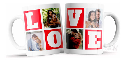 Taza Personalizada De Love Con Fotos Para Parejas Novios