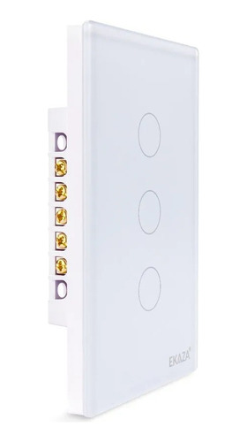 Interruptor Zigbee Inteligente 3 Botões Smart Touch Alexa Cor Branco