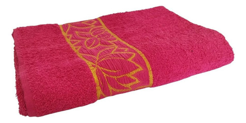 Toalha De Banho Algodão Satex 140 X 70 Cm - Gramatura 360g Cor Rosa Lirios