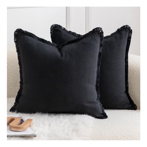 Mandioo Set De 2 Cubiertas De Almohada De Almohada De Algodó