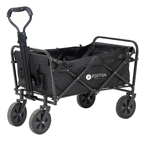 Carro Plegable Portatil Pektra 80kg De Acero Reforzado Playa