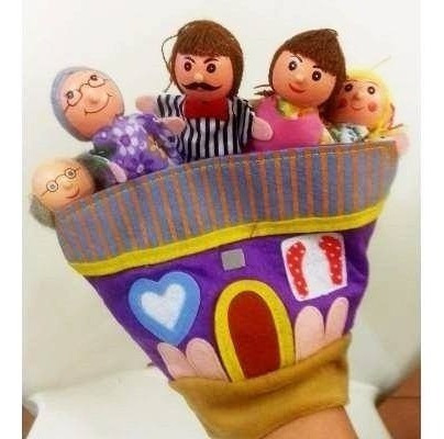 Imagen 8 de 10 de Titeres De Mano Manopla Tela Y Madera Didacticos Dramatizaci