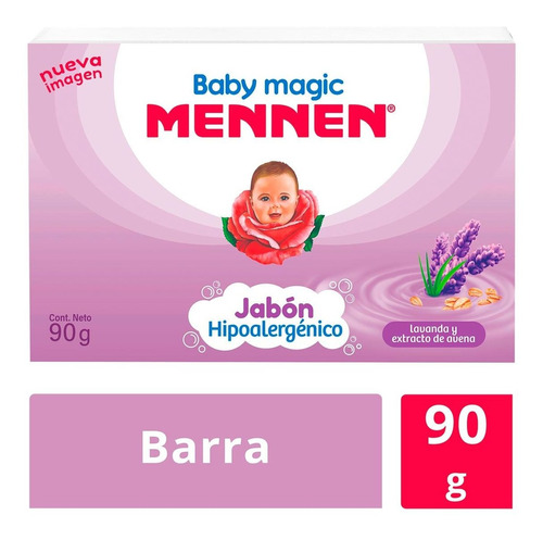 Jabón En Barra Para Bebés Mennen Baby Magic Lavanda 90g