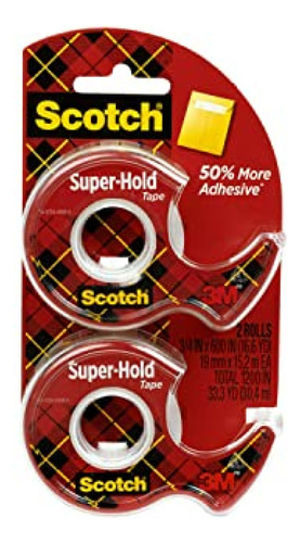 Cinta Doble Cara  Cinta Scotch Super-hold, 2 Rollos, Acabado