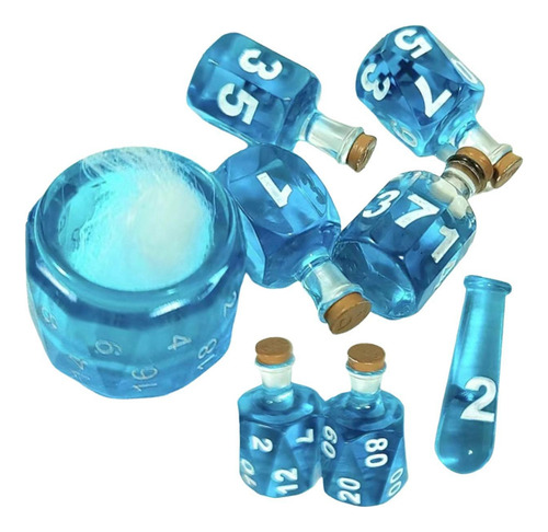 Juego De Dados De Botella De Poción Dados De Juego De Rol