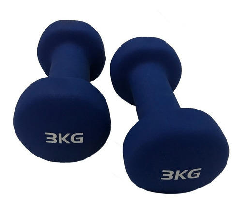 Par De Mancuernas Neoprene  De 3 Kg Gym Funcional Fitness 