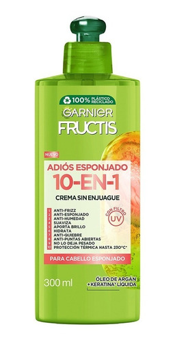 Crema Para Peinar 10 En 1 Fructis Adiós Esponjado 300 Ml
