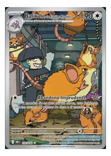 Carta Pokemon Raticate (202/182) Ultra Rara - Rivais | MercadoLivre