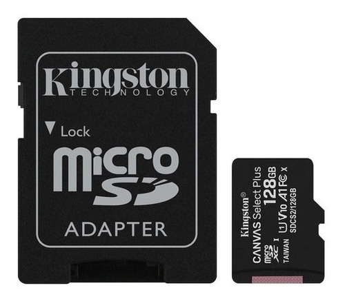 Tarjeta Memoria Micro Sd Xc Kingston Canvas 128gb Adaptador