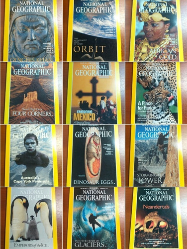 12 Revistas National Geographic Año 1996 Completo En Inglés