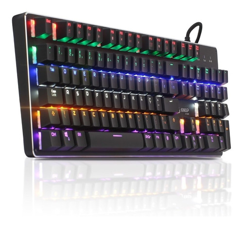 Teclado Mecanico Gamer Rgb 2046 Usb Abnt2 Switch Blue