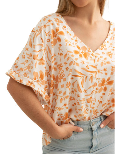 Blusa Nano Lino Estampado Frida #e0423