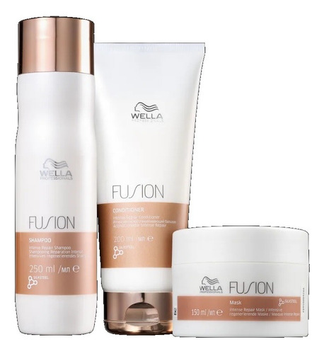 Kit Wella Fusion Shampoo 250ml + Cond. 200ml + Mascara 150ml