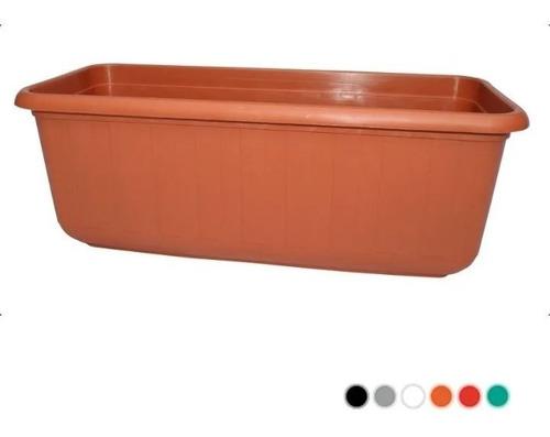 Maceta De Plastico Jardinera Imperio Rectangular  60x25x25