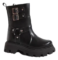 Comprar Borcegos Botas Chunky Boots Negras De Nena Niña Kids Arandel
