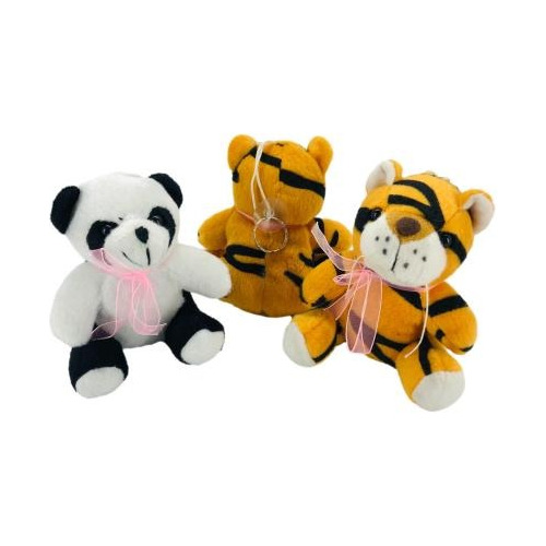 Set 2 Peluches Llavero/colgante Oso-tigre