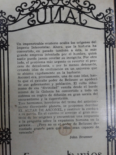 Imagen 2 de 3 de El Altar De Asconel * John Brunner *