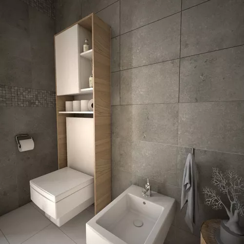 Organizador Baño Mueble Estante Inodoro Moderno Ob-004