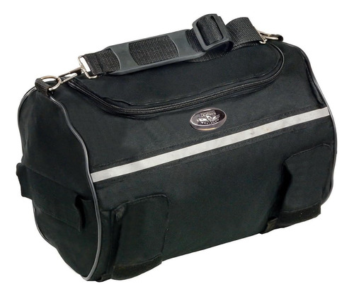 Milwaukee Leather Sh608 Bolsa Rollo De Moto Textil Negro Med