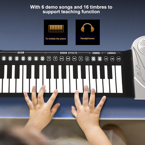 Imagen 4 de 5 de 49 Teclas Flexible Mano Roll-up Piano Teclado Electrónico N