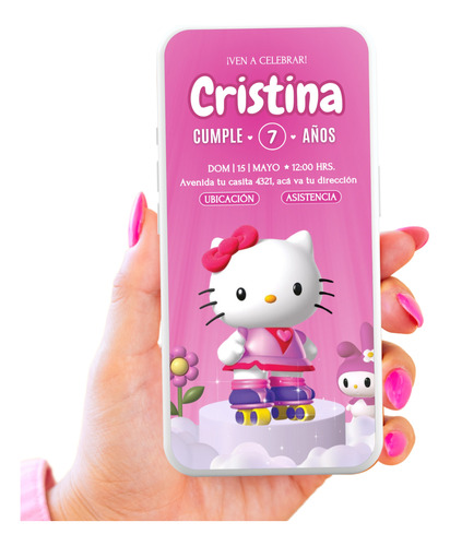 Invitación De Hello Kitty Para Cumpleaños