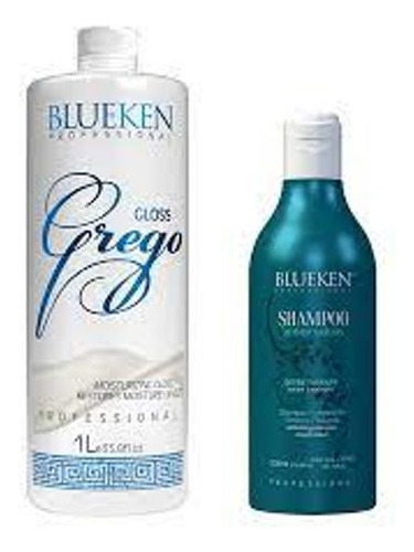 Progressiva Gloss Grego 1litro+ Shampoo 500ml Blueken