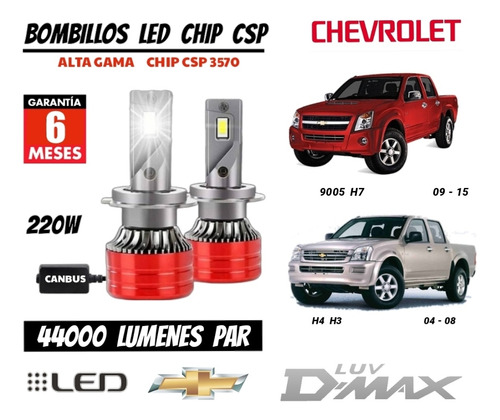 Bombillo Led Chip Csp 44 Mil Lumenes 220w Chevrolet Luv Dmax