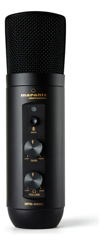 Microfone de podcast USB Marantz MPM-4000u, gravação digital, preto