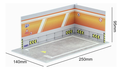 2x 1/24 Coche Modelo Juguete Coche Muro Naranja