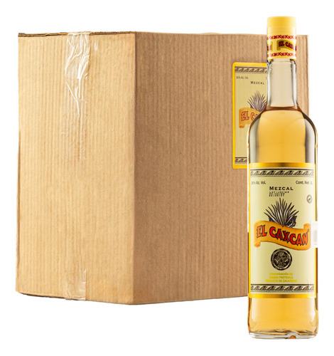 Caja Mezcal Artesanal El Caxcan Joven 1000 ml