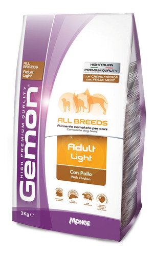 Gemon High Premium Adulto Light Pollo 3kg Con Regalo