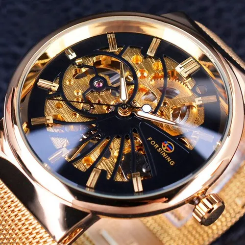 RELOJ LIGE para Hombre.. Mecanismo de esqueleto aparente –  www.