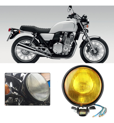 Faro De Moto Universal De Estilo Retro Vintage