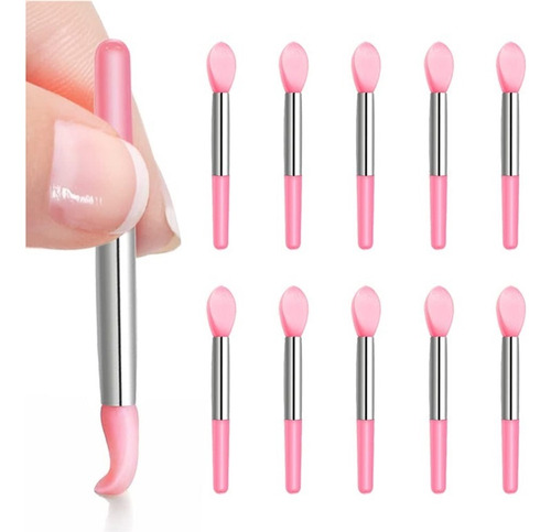 10 Peças De Pincéis De Silicone Para Lábios E Maquiagem