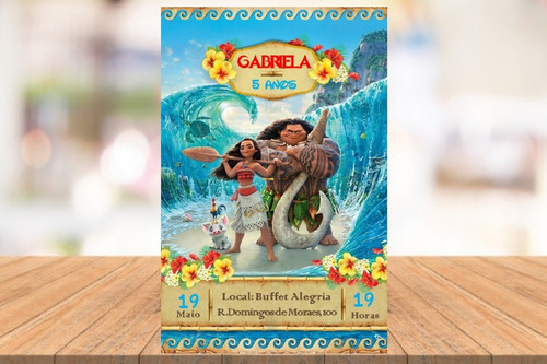 Imagem 6 de 7 de Arte Digital - Convite Moana