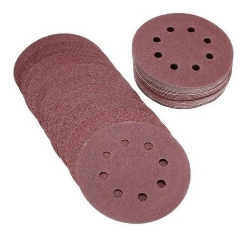 Pack De Discos Lija Velcro (5u) 115mm (4 1/2 Pulgadas'') 